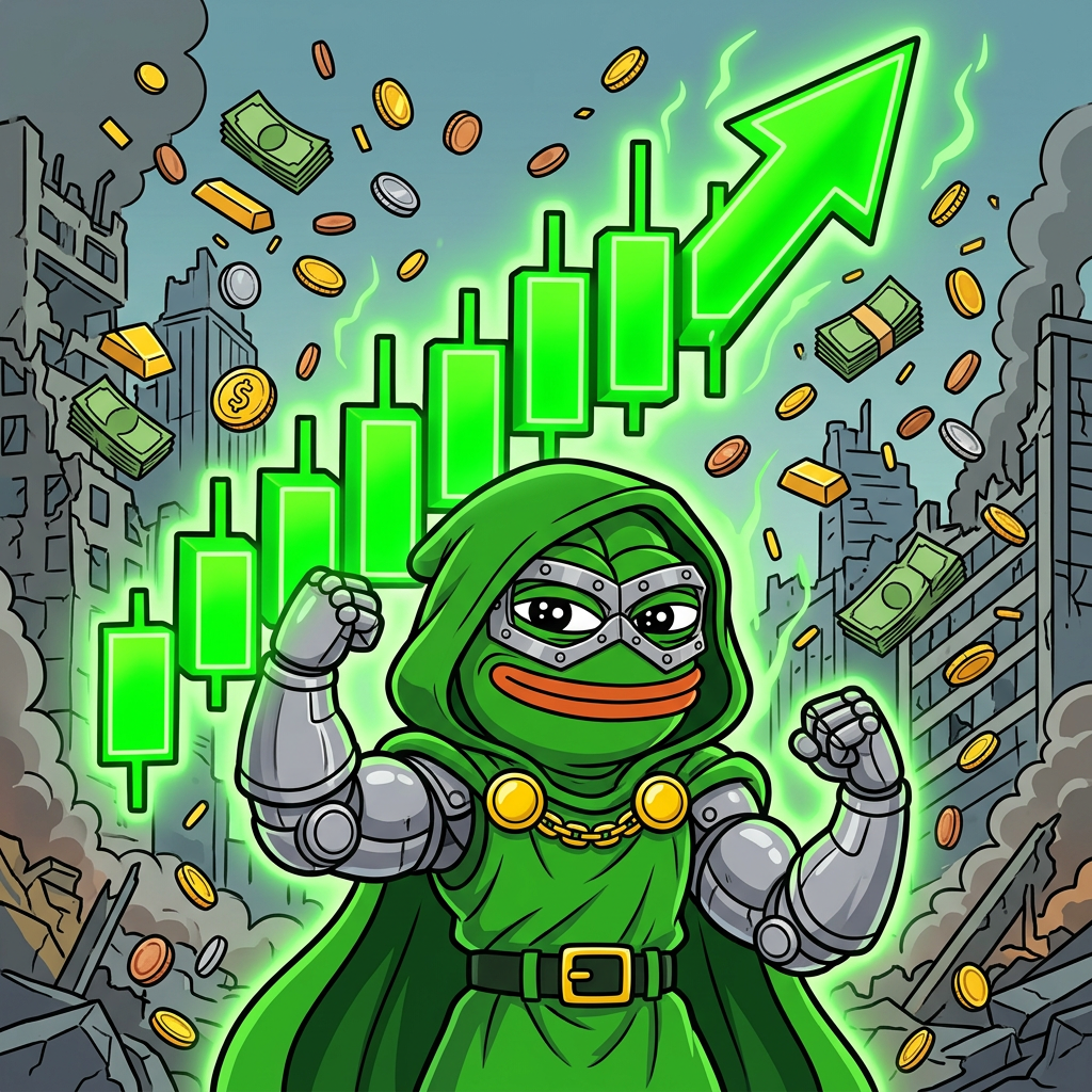 $DOOM community meme: Green Candle Flex