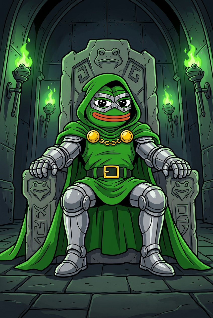 The $DOOM armory: silver mask, plated armor, burnt cloak and cosmic gauntlets